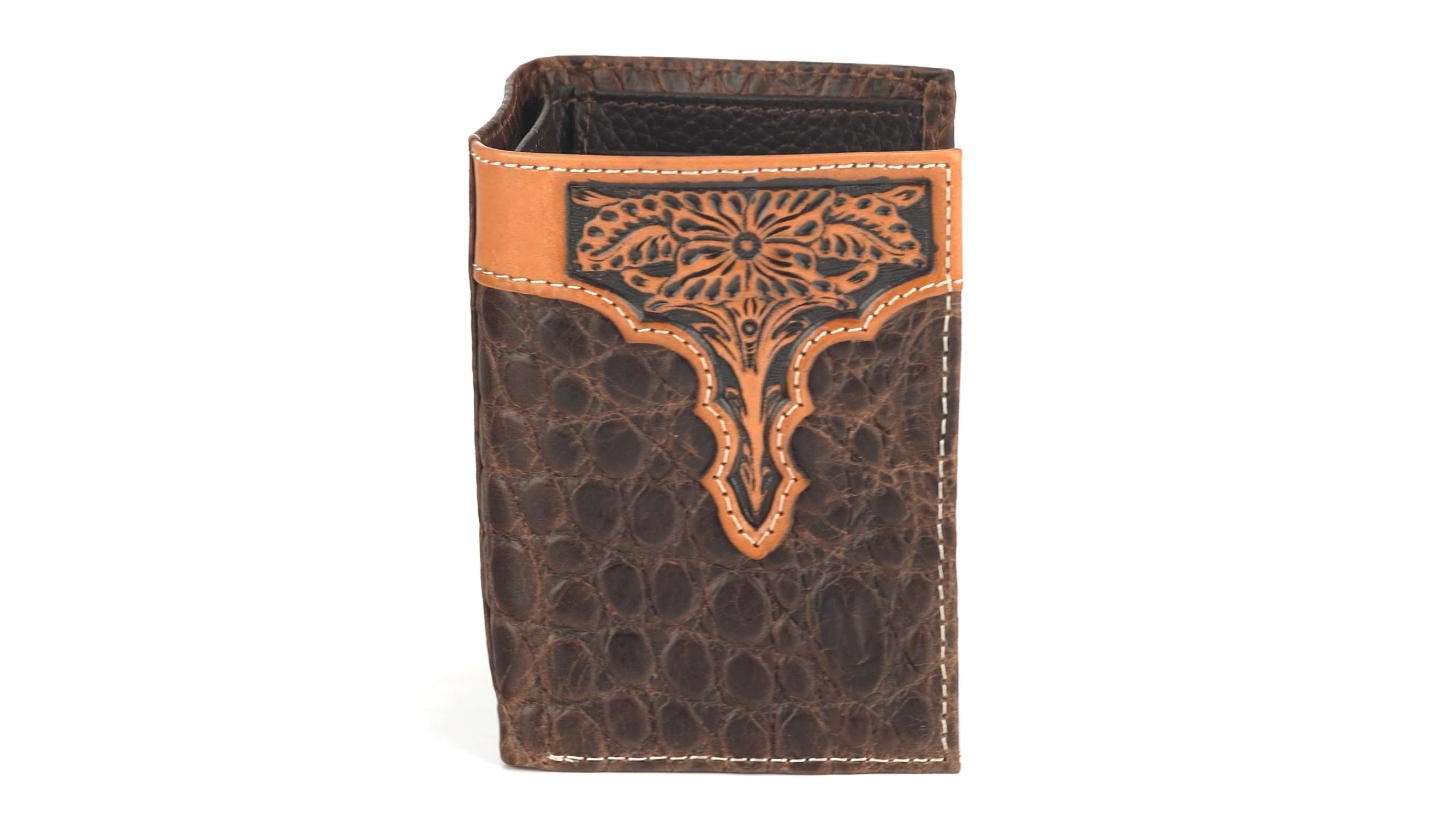 Amazon.com: ARIAT Western Wallet Mens Trifold Slim Crocodile